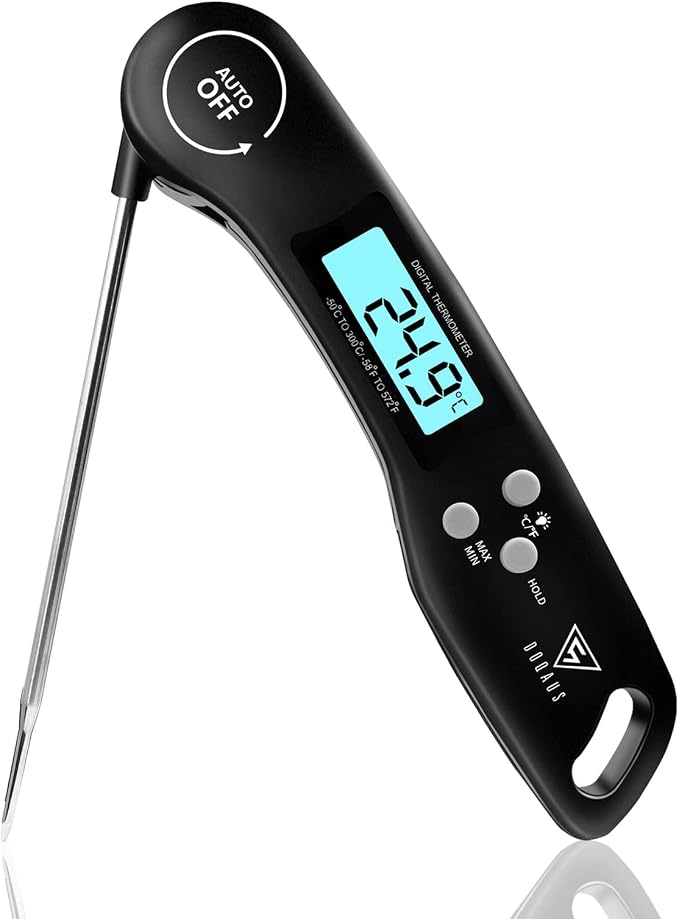 DOQAUS Digital Meat Thermometer 3s Instant Read Foldable Probe Grill Thermometer