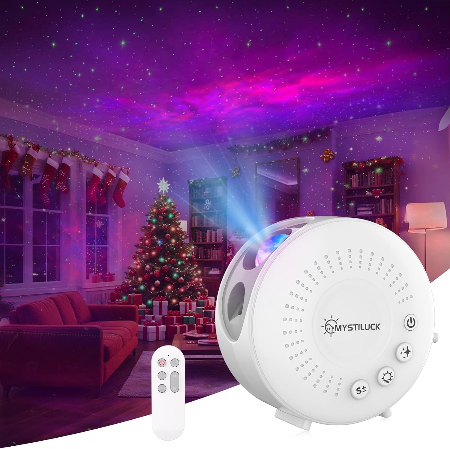 MYSTILUCK Starry Sky Projector LED Galaxy Night Light with Remote Timer