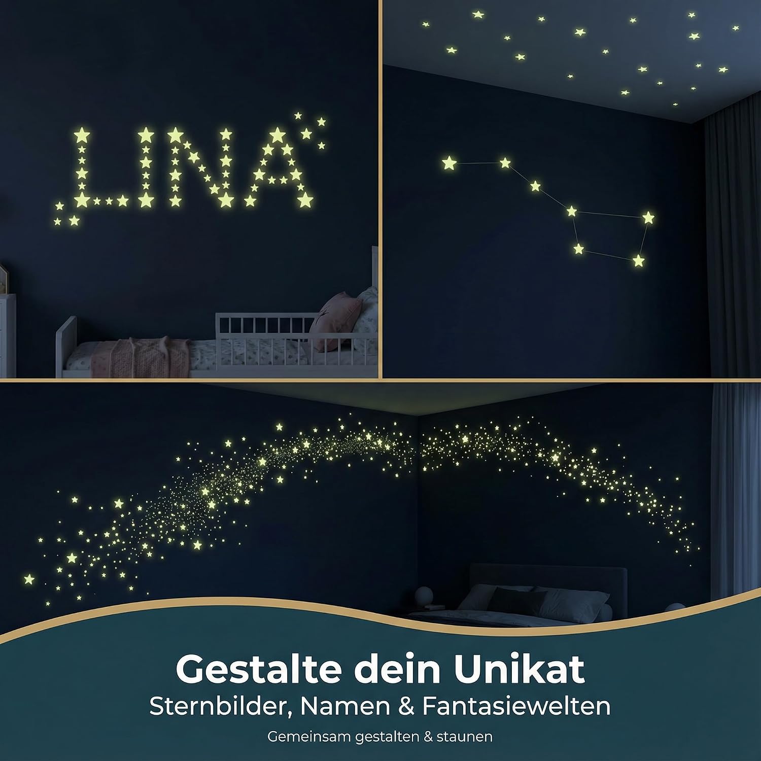 Homery 400 Glow in the Dark Stars Self-Adhesive Wall Decals for Kids Room