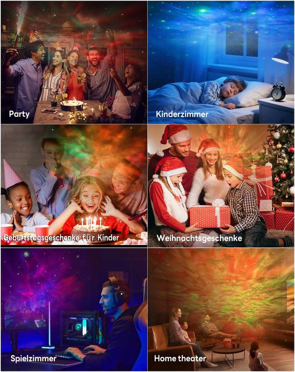 MYSTILUCK Starry Sky Projector LED Galaxy Night Light with Remote Timer
