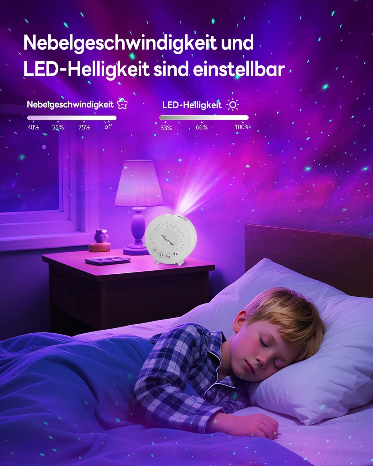 MYSTILUCK Starry Sky Projector LED Galaxy Night Light with Remote Timer