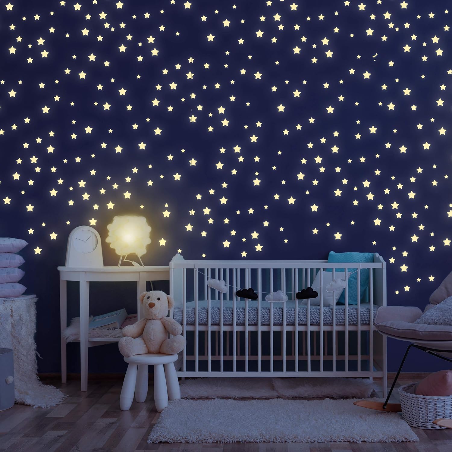 Homery 400 Glow in the Dark Stars Self-Adhesive Wall Decals for Kids Room