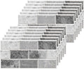 AMOYUN 24 Sheets Self-Adhesive Vinyl Tile Stickers Retro Grey Kitchen Bathroom Decor